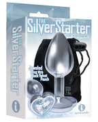 The 9' The Silver Starter Bejeweled Heart Stainless Steel Plug - Diamond