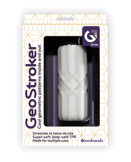 GeoStroker Three 5" Ultra - Soft TPR Stroker - White