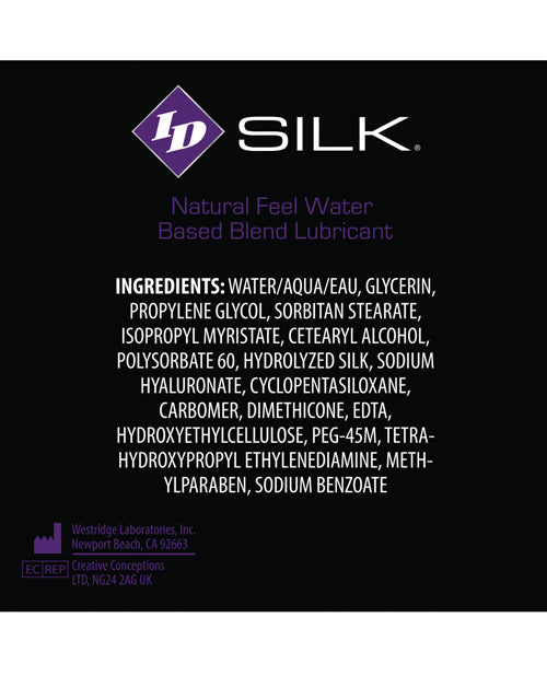 ID Silk Natural Feel Lubricant - Flip Cap Bottle