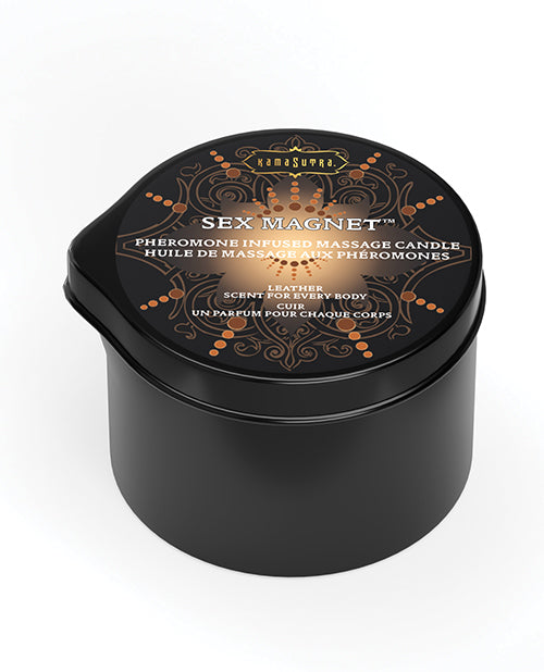 Kama Sutra Sex Magnet Candle w/Pour Spout - Leather