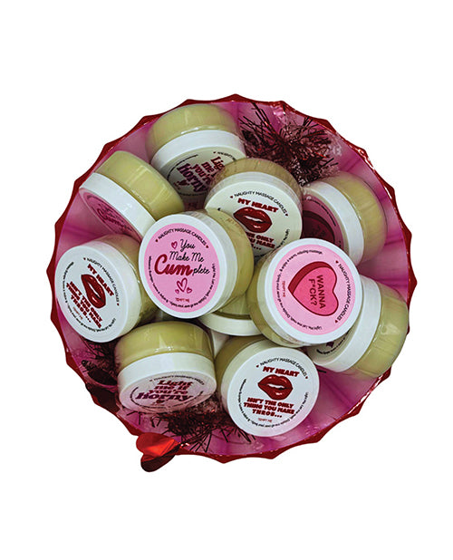 Valentines Massage Candles Prepack Grab and Go Bowl of