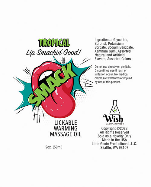 Smack Warming Massage Oil - Tropical