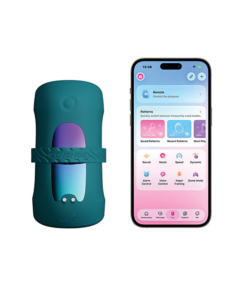 Lovense Gush 2 Motion Handsfree Masturbator - Teal