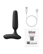 Lovense Glint App Controlled Touch Responsive Vibrating Butt Plug - Black