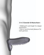 Man Wand RYZER Max Penis Sleeve - Black Plum