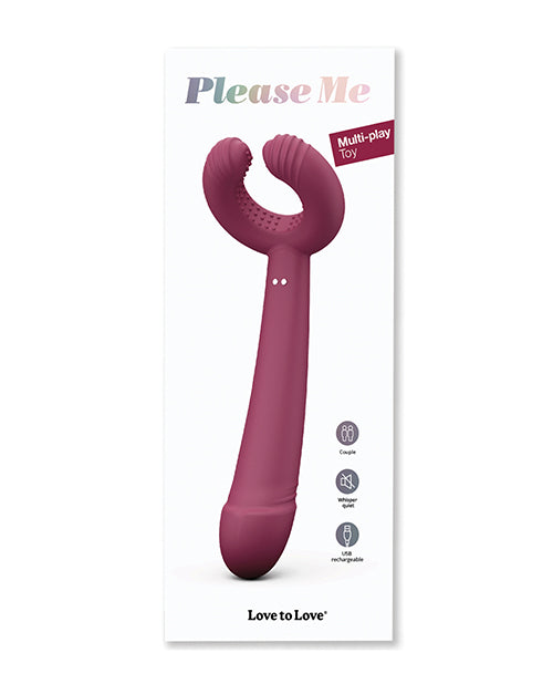 Love to Love Please Me Multi - Play Vibrator - Plum Star