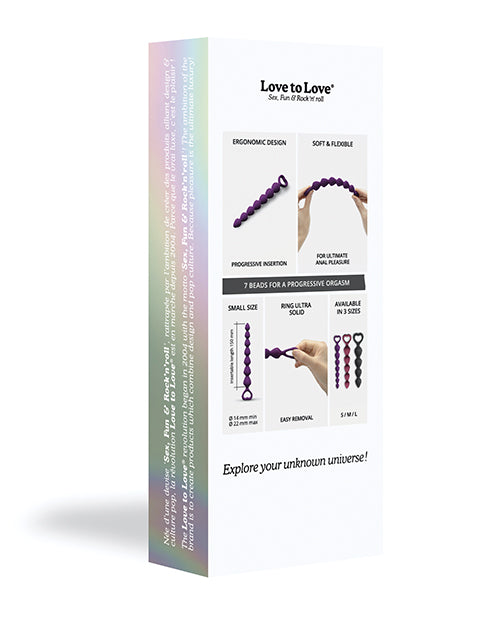 Love to Love Bing Bang Anal Beads - Violet