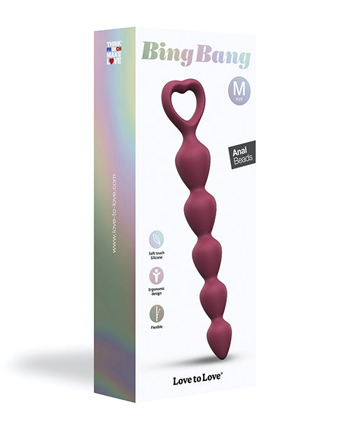 Love to Love Bing Bang Anal Beads - Prune