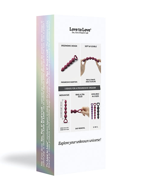 Love to Love Bing Bang Anal Beads - Prune
