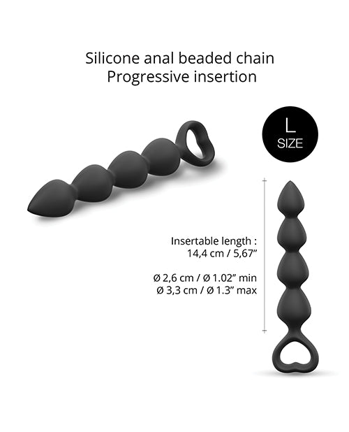Love to Love Bing Bang Anal Bead - Black Onyx