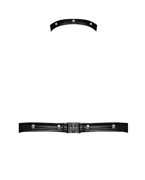 Lust Seducer Strappy Cupless & Crotchless G - String Teddy Black