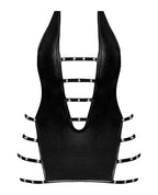 Lust Portia Mini Dress w/Plush Elastic Strapping Black