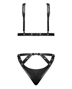 Lust Contessa Cupless Strappy Brazilian Teddy Black