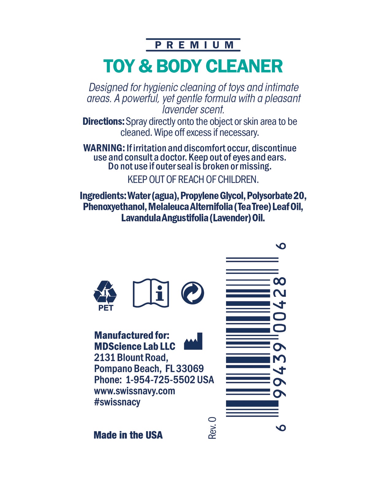 Swiss Navy Toy & Body Cleaner