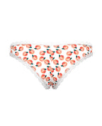 Sweet Treats Crotchless Boy Short w/Wicked Sensual Care Peach Lube - White