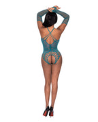 Seamless Long Sleeve Teddy Turquoise