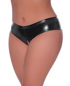 Club Candy Low Rise Split Crotch Boy Short Black