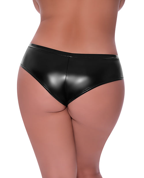 Club Candy Low Rise Split Crotch Boy Short Black