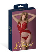 Rush Merry Widow & Panty Set - Red