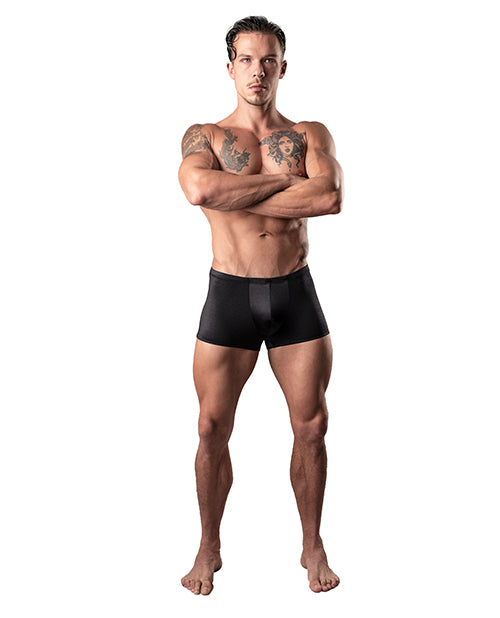 Male Power Satin Lycra Boxer Black