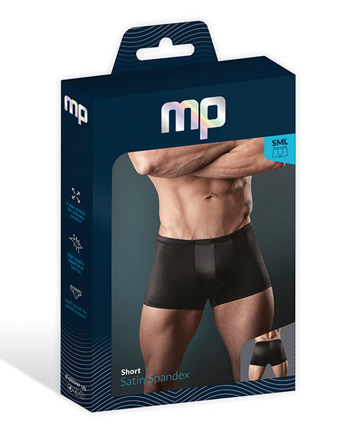 Male Power Satin Lycra Boxer Black