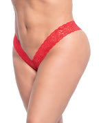 Lace V Front Boy Short Red