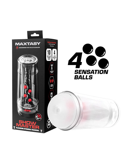 Maxtasy Show Master Non - Realistic Stroker - Clear