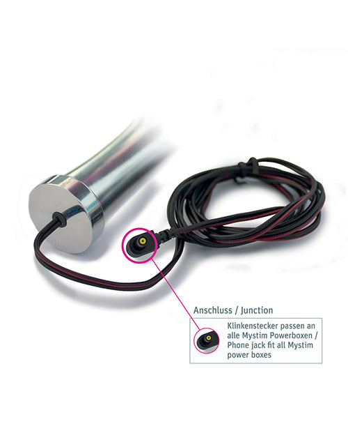 Mystim Glossy Glen e - Stim Aluminum Dildo