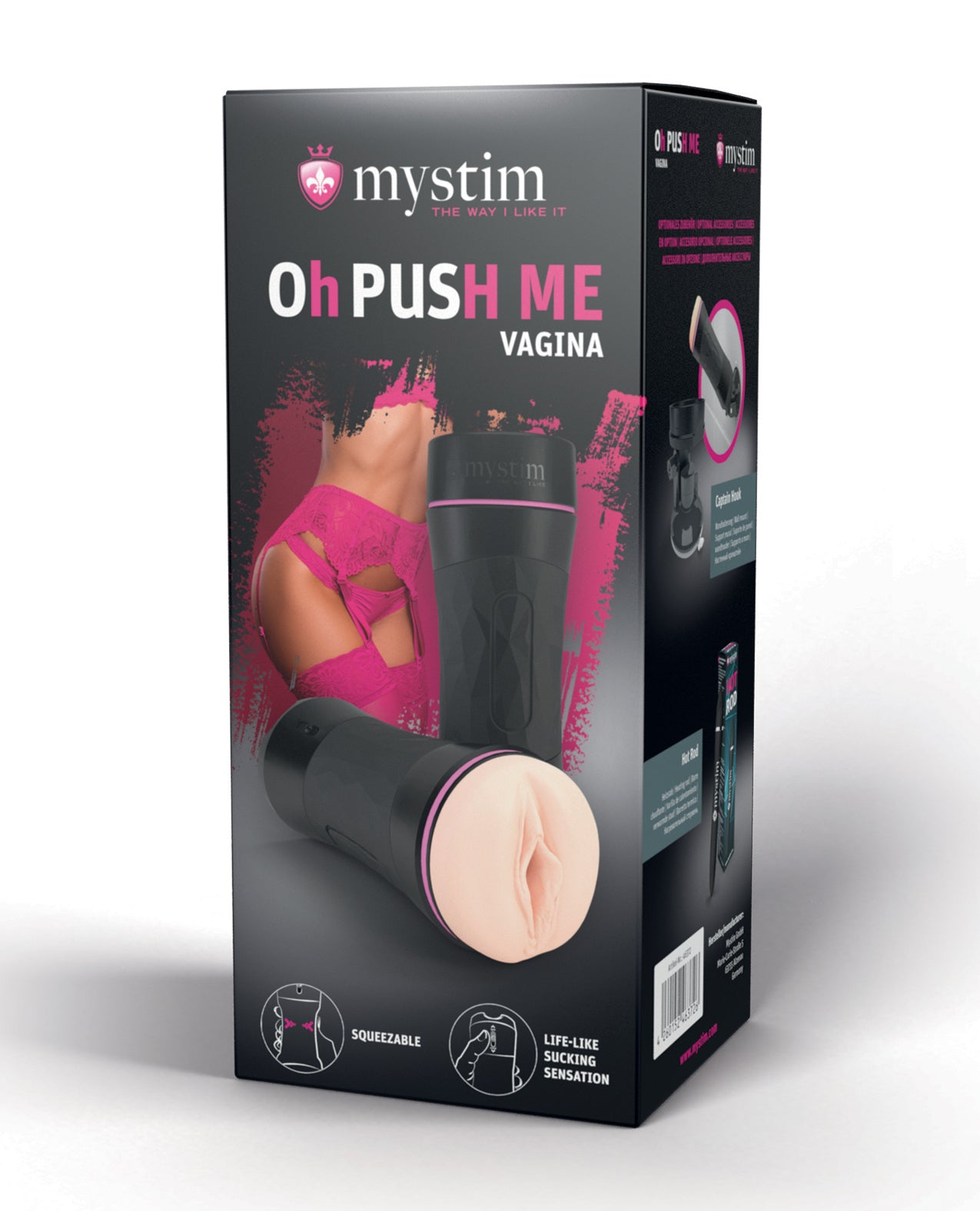 Mystim Oh - Pushme Vagina - Black