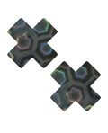 Neva Nude Holographic X Factor Pasties - Black