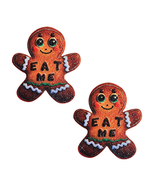 Neva Nude Yum Yum Gingerbread Man Glitter Pasties - Brown