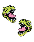 Neva Nude Black Light Dinosaur Pasties - Green