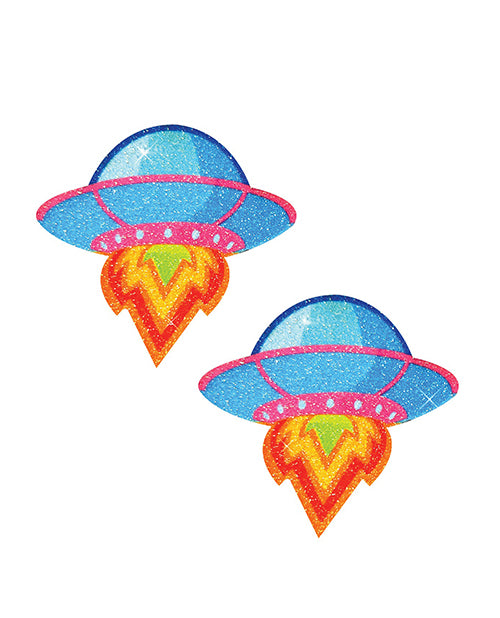 Neva Nude UFO Glitter Pasties - Blue