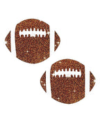 Neva Nude Football Glitter Pasties - Brown