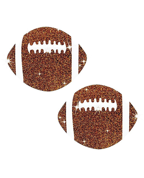 Neva Nude Football Glitter Pasties - Brown
