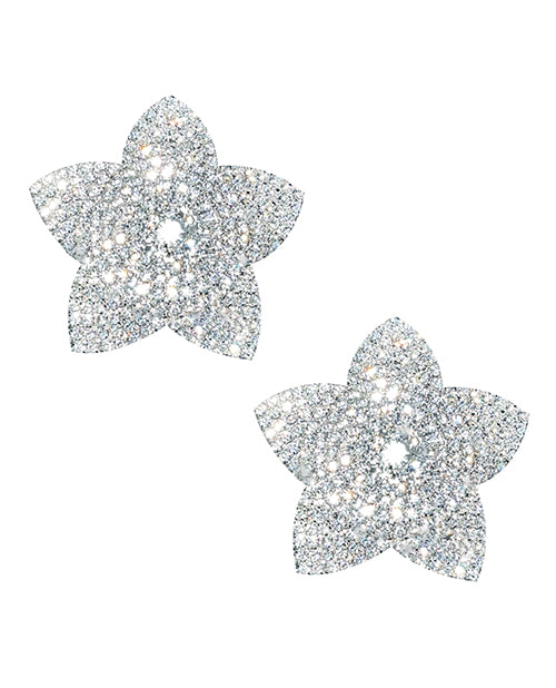 Neva Nude Burstin Blooms Crystal Jewel Reusable Silicone Nipple Pasties - Clear