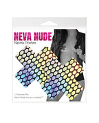 Neva Nude Mirrored Mayhem Holographic X Factor Pasties - Multi Color