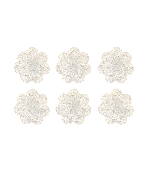 Neva Nude Lace Back To Basics Petal Body Stickers Pack of 6 - White
