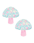 Neva Nude Black Light Glitter Shroom Pasties - Pink/White