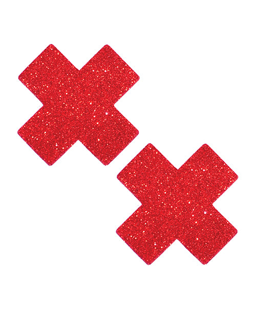 Neva Nude Ravish Me Glitter X Factor Pasties - Red