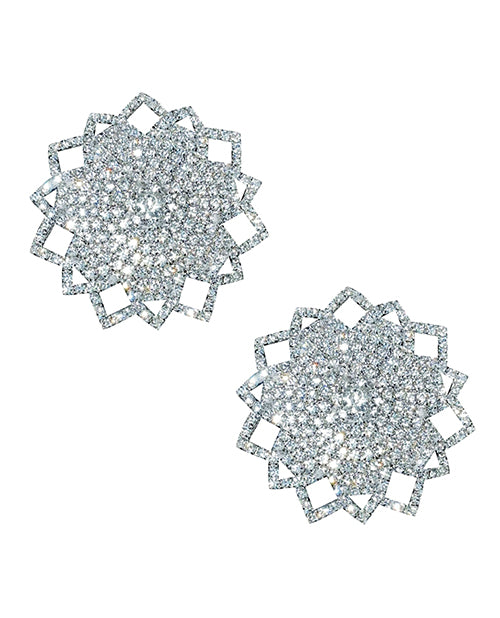 Neva Nude Ice Crystal Jewel Reusuable Silicone Nipple Pasties - Clear