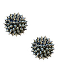 Neva Nude Burlesque Bowser Spike Pleather Reusable Silicone Pasties - Silver/Black