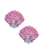 Neva Nude Sequin Mermaid Shell Pasties - Iridescent Pink