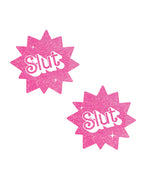 Neva Nude Glitter Slut Fun Pasties - Pink
