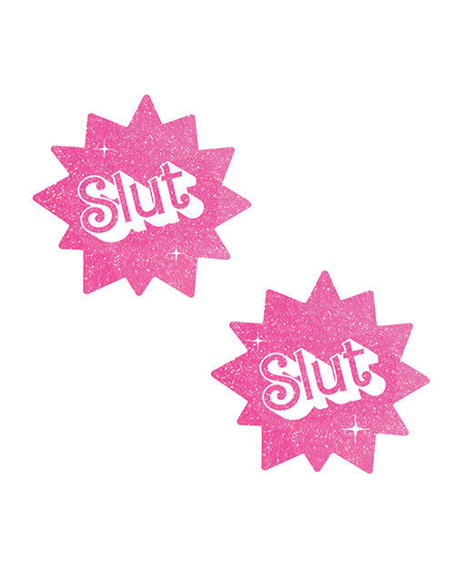 Neva Nude Glitter Slut Fun Pasties - Pink
