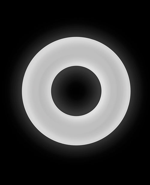Firefly Glow in the Dark Bubble Cock Ring - , White