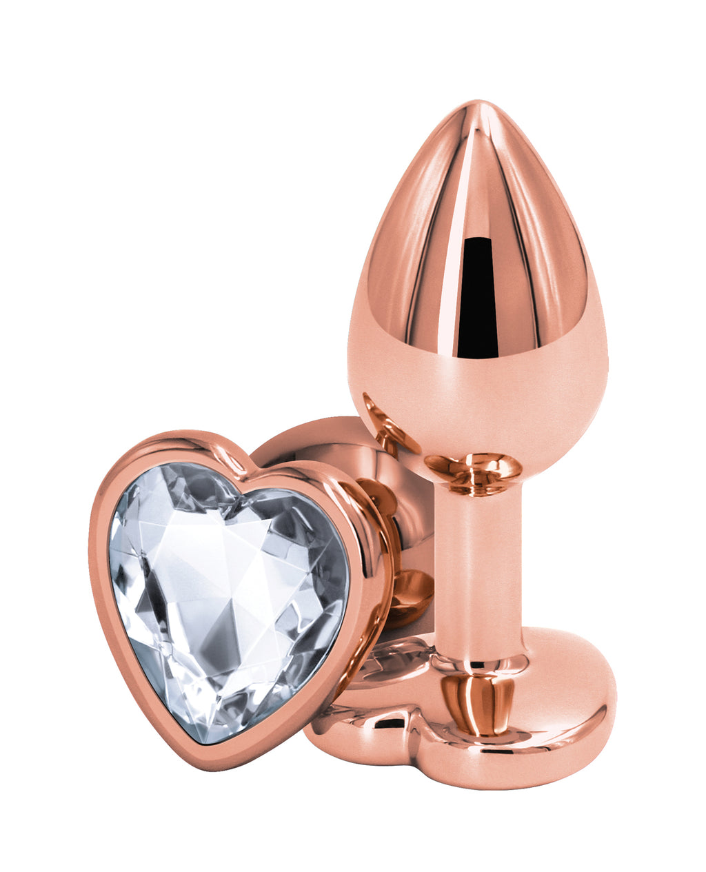 Rear Assets Rose Gold Heart - Clear