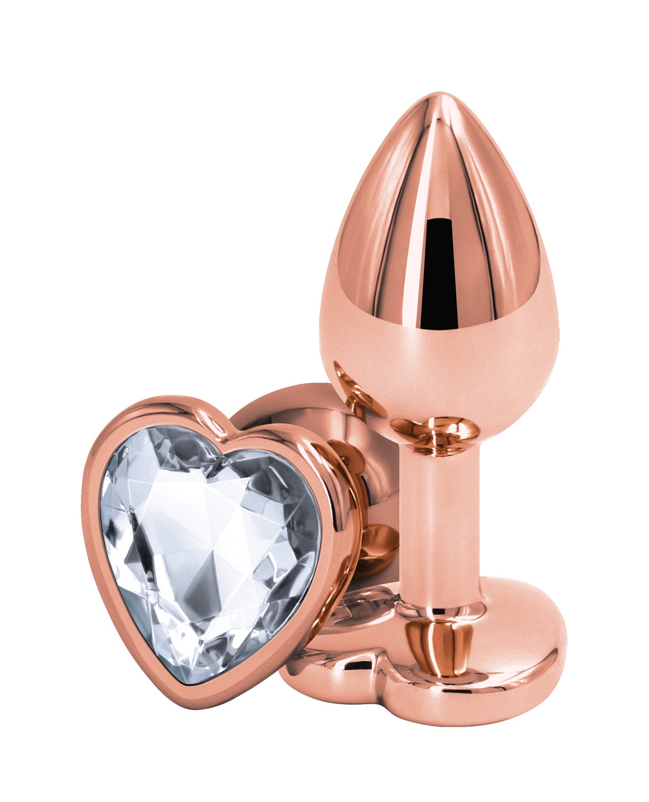 Rear Assets Rose Gold Heart - Clear