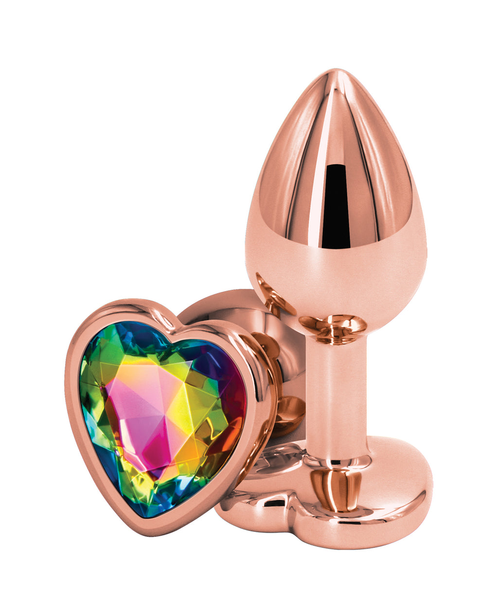 Rear Assets Rose Gold Heart - Rainbow