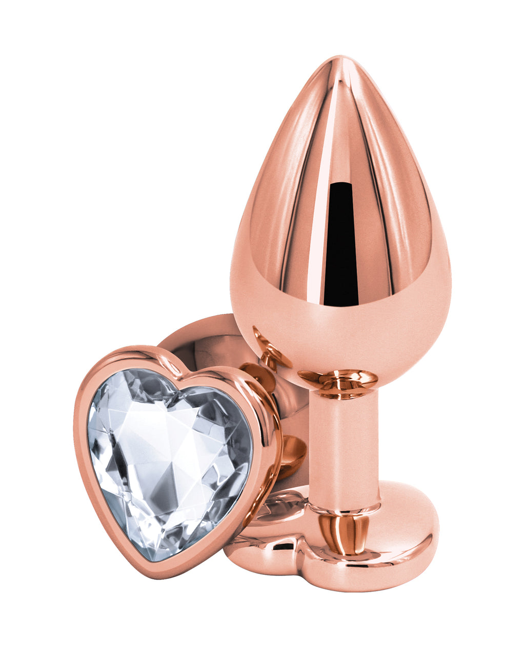 Rear Assets Rose Gold Heart - Clear